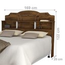 Ver imagem 3 de Cabeceira Cora Queen com Nichos Fixação no Box MDF-MDP Marrom Casah