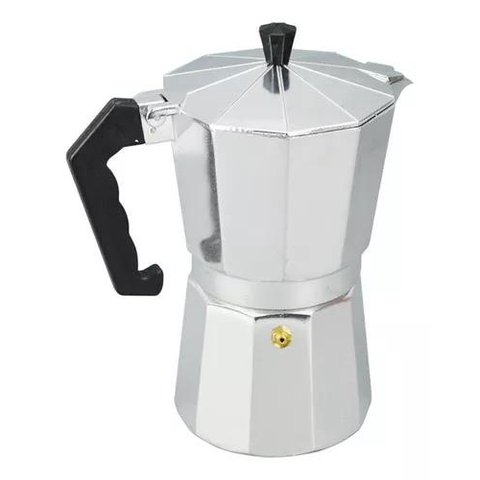 Cafeteira Italiana Expresso Faz 9 Xícaras Café Cinza Aluminio