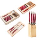 Ver imagem 1 de Conjunto de Talheres Luxo 21 Peças Original Laguiole La Tour Bordô