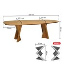Ver imagem 2 de Mesa de Jantar Califórnia Tampo Laminado Cinamomo 250x127,5cm - Amêndoa/madeira