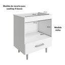 Ver imagem 5 de Balcão Cooktop Multiuso Nicho Forno 72cm Alecrim Poliman Móveis