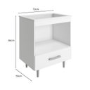Ver imagem 2 de Balcão Cooktop Multiuso Nicho Forno 72cm Alecrim Poliman Móveis