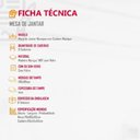 Ver imagem 3 de Conjunto de Jantar Munique 6 Lugares Tampo em Vidro Brilhante Imbuia 180cm Mobillare