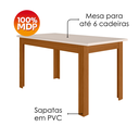 Ver imagem 4 de Mesa de Jantar Tampo sem Vidro 6 Lugares 150x80 cm Bellagio Freijo Off White Poliman