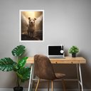 Ver imagem 2 de Quadro Decorativo Cão Caramelo Anjo 45x34cm - com Vidro:moldura Branca