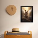 Ver imagem 1 de Quadro Decorativo Cão Caramelo Anjo 45x34cm - com Vidro:moldura Branca