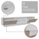 Ver mais imagens de Rack Suspenso para Tv até 80 Polegadas 218 Cm 2 Portas Branco/crema Vik Madesa