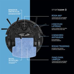 Robô Aspirador de Pó EOS Smart Clean Ear01T Titanium Bivolt - 6