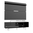 Ver imagem 5 de Rack Madesa Dubai e Painel para Tv até 65 Polegadas com Pés - Preto/branco