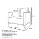 Ver imagem 3 de Poltrona Lion Linho Branco Natural