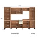 Ver imagem 2 de Cozinha Completa Modulada 220x310 cm 6 Peças Amadeirado Off White Casamia