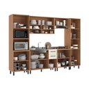 Ver imagem 6 de Cozinha Completa Modulada 220x310 cm 6 Peças Amadeirado Off White Casamia