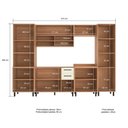 Ver imagem 3 de Cozinha Completa Modulada 220x310 cm 6 Peças Amadeirado Off White Casamia