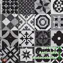 Ver imagem 4 de Papel de Parede Azulejos Preto Cozinha Adesivo 3m Lavável