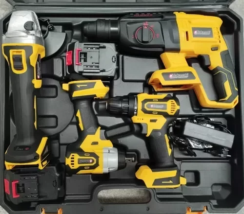 Ver imagem 1 de Kit Ferramentas - Martelete + Parafusadeira + Lixadeira + Chave Impacto NAKAZAKI 35v COMPLETO