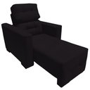 Ver imagem 4 de Poltrona Amamentação E Decoração Veneza Exclusiva  Preto- Aguias Decor Home