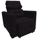 Ver imagem 3 de Poltrona Amamentação E Decoração Veneza Exclusiva  Preto- Aguias Decor Home