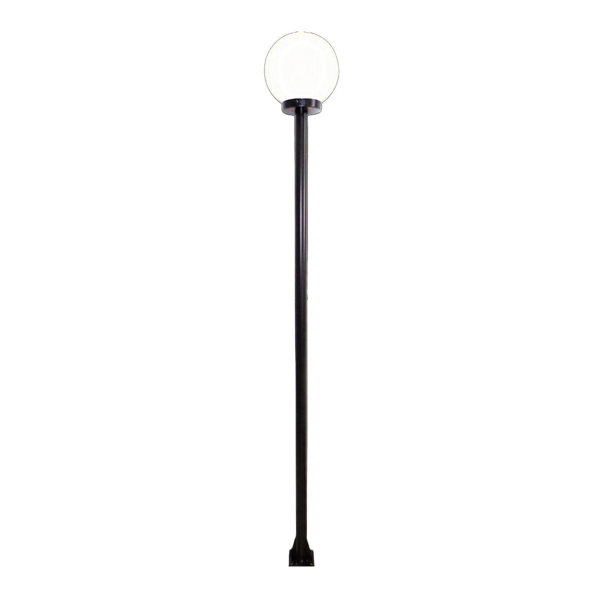 Poste e Luminária colonial Globo G de Jardim Preto 150cm Ouro Minas L035GOM - 1