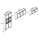 Ver imagem 3 de Cozinha Modulada Bertolini Estilo 3 Peças (2aéreos+1paneleiro) Cpt90 Cinza/grafite-bertolini