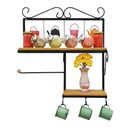 Ver imagem 2 de Prateleira de Cozinha Rustica com Porta Papel Toalha Modelo Panelinhas