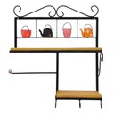 Ver imagem 4 de Prateleira de Cozinha Rustica com Porta Papel Toalha Modelo Panelinhas
