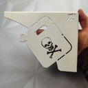 Ver imagem 3 de Mão Francesa Branca 20cm 4x4 Galão Caveira Decorativa em Aço Zarg