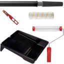 Ver imagem 1 de Cabo Extensor 1,28m + Suporte Garfo Gaiola 23cm + Rolo 23cm 10mm Antirespingo + Misturador Manual 29