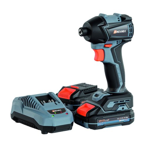 Parafusadeira de Impacto 1/4 Ancora Tools Brushless Acompanha 2 Baterias. Ancora