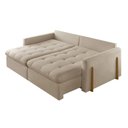 Ver imagem 6 de Sofá Cama A303 3 Lugares Retrátil e Reclinável 200cm Bege Meu Sofá Online
