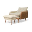 Ver imagem 1 de Conjunto Inglaterra Poltrona Reclinavel com Puff