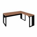 Ver imagem 4 de Mesa L Escritório Industrial 1,70m X 0,70m Pés Metal F5 Cor:nogal com Preto