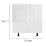 Cabeceira Nuvem Cama Box Solteiro 90 cm Alanis Suede Branco - 3