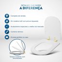 Ver imagem 5 de Assento Sanitário com Fechamento Lento Etna Branco para Vaso Icasa com Ferragem Dourada