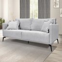 Ver imagem 1 de Sofá 2 Lugares 160cm Linho Lion Escandinavo Cinza Grigio