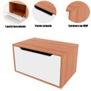 Ver imagem 2 de Gabinete de Banheiro com 1 Porta Basculante Amendôa/branco