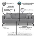 Ver imagem 4 de Sofá 2 Lugares 180cm Linho Lion Cinza