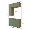 Ver imagem 2 de Conjunto para Banheiro Kappesberg Celeste 4 Peças Nogueira/verde 120cm