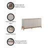 Buffet Clássico Grande para Sala de Jantar Elegance Lukaliam:jequitiba/ Off White - 4