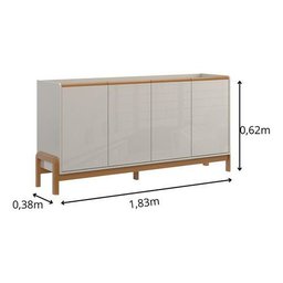 Buffet Clássico Grande para Sala de Jantar Elegance Lukaliam:jequitiba/ Off White - 7