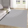 Tapete Sala Quarto Antiderrapante 200x140 Algodão Pilão 2:bege e Preto - 1