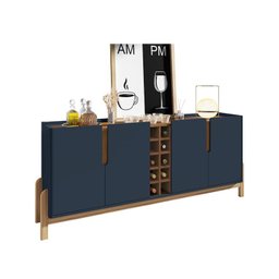 Buffet Lizz 1,90 Azul Cobalto/cedro - Casa D - 2