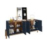 Buffet Lizz 1,90 Azul Cobalto/cedro - Casa D - 1