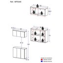 Ver imagem 3 de Conjunto Gabinete de Banheiro e Armário Aéreo 3 Portas Multimóveis Mp5048 Branco