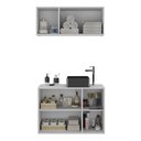Ver imagem 4 de Conjunto Gabinete de Banheiro e Armário Aéreo 3 Portas Multimóveis Mp5048 Branco