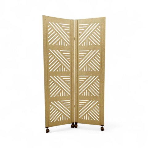 Biombo Dubai 2 Divisórias com 4 Rodinhas