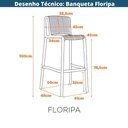 Ver imagem 7 de Kit 2 Banquetas Empilháveis Floripa Assento em Polipropileno com Encosto Verde Fratini