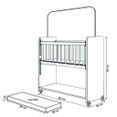 Ver imagem 7 de Mini Berço Compacto Portátil para Bebê com Grade Movel Rodízio Colchão Suporte Mosquiteiro e Pratele