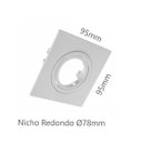 Ver imagem 2 de Kit Spot de Embutir Dicroica Quadrado Mr16 Face Plana Branco Moon 1061049 11 Embutidos