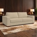 Ver imagem 2 de Sofá Decorativo Sala de Estar Champions 2 Lugares 150cm Couro Bege - Mozzelar