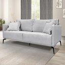 Ver imagem 1 de Sofá 3 Lugares 220cm Linho Lion Cinza Grigio
